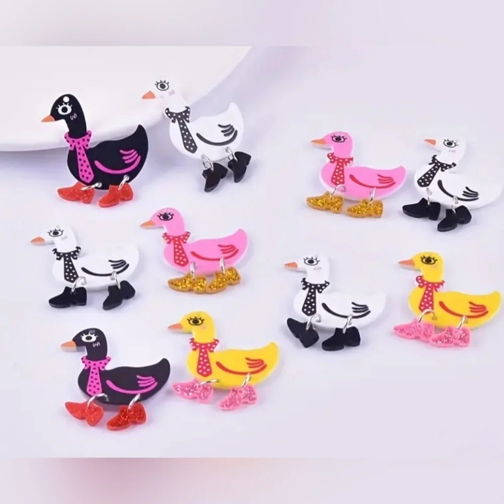 2/30$‎ Or 3/$35 Colorful Duck Earrings Set for Kids (#0279)